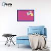 ArtToFrames 30x20 Inch Custom Cork Bulletin Board. This Colorful Pattern Pin Board Comes Has a Fabric Style Canvas Finish, in a Blue Stain on Beech Frame (PinPix-450-30x20_0066-81792-YBLU) view 3