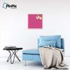 ArtToFrames 20x20 Inch Custom Cork Bulletin Board. This Colorful Pattern Pin Board Comes Has a Fabric Style Canvas Finish, in a Baby Pink on Beech Frame (PinPix-450-20x20_0066-81792-YPNK) view 3
