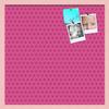 ArtToFrames 24x24 Inch Custom Cork Bulletin Board. This Colorful Pattern Pin Board Comes Has a Fabric Style Canvas Finish, in a Baby Pink on Beech Frame (PinPix-450-24x24_0066-81792-YPNK) view 1