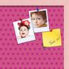 ArtToFrames 24x24 Inch Custom Cork Bulletin Board. This Colorful Pattern Pin Board Comes Has a Fabric Style Canvas Finish, in a Baby Pink on Beech Frame (PinPix-450-24x24_0066-81792-YPNK) view 2