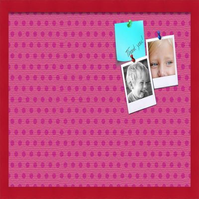 ArtToFrames 24x16 Inch Custom Cork Bulletin Board. This Colorful Pattern Pin Board Comes Has a Fabric Style Canvas Finish, in a Red Stain on Beech Frame (PinPix-450-24x16_0066-81792-YRED)