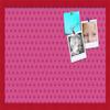 ArtToFrames 24x16 Inch Custom Cork Bulletin Board. This Colorful Pattern Pin Board Comes Has a Fabric Style Canvas Finish, in a Red Stain on Beech Frame (PinPix-450-24x16_0066-81792-YRED) view 1