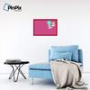 ArtToFrames 24x16 Inch Custom Cork Bulletin Board. This Colorful Pattern Pin Board Comes Has a Fabric Style Canvas Finish, in a Red Stain on Beech Frame (PinPix-450-24x16_0066-81792-YRED) view 3