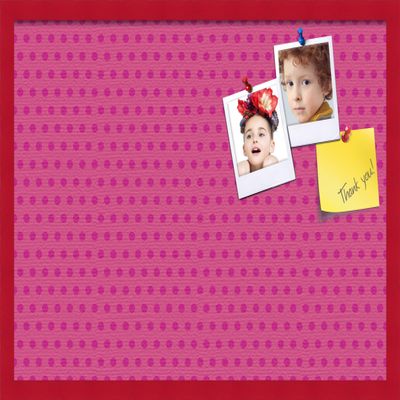ArtToFrames 30x20 Inch Custom Cork Bulletin Board. This Colorful Pattern Pin Board Comes Has a Fabric Style Canvas Finish, in a Red Stain on Beech Frame (PinPix-450-30x20_0066-81792-YRED)