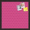ArtToFrames 16x16 Inch Custom Cork Bulletin Board. This Colorful Pattern Pin Board Comes Has a Fabric Style Canvas Finish, in a Coffee Frame (PinPix-450-16x16_FRBW26061) view 1