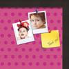 ArtToFrames 16x16 Inch Custom Cork Bulletin Board. This Colorful Pattern Pin Board Comes Has a Fabric Style Canvas Finish, in a Coffee Frame (PinPix-450-16x16_FRBW26061) view 2
