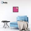 ArtToFrames 16x16 Inch Custom Cork Bulletin Board. This Colorful Pattern Pin Board Comes Has a Fabric Style Canvas Finish, in a Coffee Frame (PinPix-450-16x16_FRBW26061) view 3