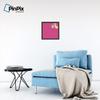 ArtToFrames 16x16 Inch Custom Cork Bulletin Board. This Colorful Pattern Pin Board Comes Has a Fabric Style Canvas Finish, in a Coffee Frame (PinPix-450-16x16_FRBW26061) view 4