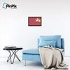 ArtToFrames 18x12 Custom Cork Bulletin Board. This Quatrefoil Red Pin Board Has a Fabric Style Canvas Finish, Framed in Mahogany (PinPix-484-18x12_FRBW26039) view 4