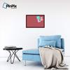 ArtToFrames 24x16 Custom Cork Bulletin Board. This Quatrefoil Red Pin Board Has a Fabric Style Canvas Finish, Framed in Mahogany (PinPix-484-24x16_FRBW26039) view 3