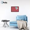 ArtToFrames 24x16 Custom Cork Bulletin Board. This Quatrefoil Red Pin Board Has a Fabric Style Canvas Finish, Framed in Mahogany (PinPix-484-24x16_FRBW26039) view 4