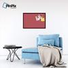 ArtToFrames 30x20 Custom Cork Bulletin Board. This Quatrefoil Red Pin Board Has a Fabric Style Canvas Finish, Framed in Mahogany (PinPix-484-30x20_FRBW26039) view 3