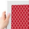 PinPix 18x12 Custom Cork Bulletin Board Quarterfoil Red Poster Board with a Canvas Style Photo Board, Framed in Satin White Frame (PinPix-484) view 3