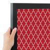 PinPix 20x20 Custom Cork Bulletin Board Quarterfoil Red Poster Board with a Canvas Style Photo Board, Framed in Satin Black (PinPix-484) view 2