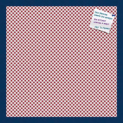 PinPix Decorative pin Cork Bulletin Board Made from Canvas, Seemless Pattern Printed at 20x20 Inches and Framed in Blue Stain on Beech (PinPix-509)