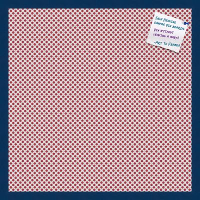 PinPix Decorative pin Cork Bulletin Board Made from Canvas, Seemless Pattern Printed at 24x24 Inches and Framed in Blue Stain on Beech (PinPix-509)