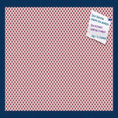 PinPix Decorative pin Cork Bulletin Board Made from Canvas, Seemless Pattern Printed at 24x16 Inches and Framed in Blue Stain on Beech (PinPix-509)