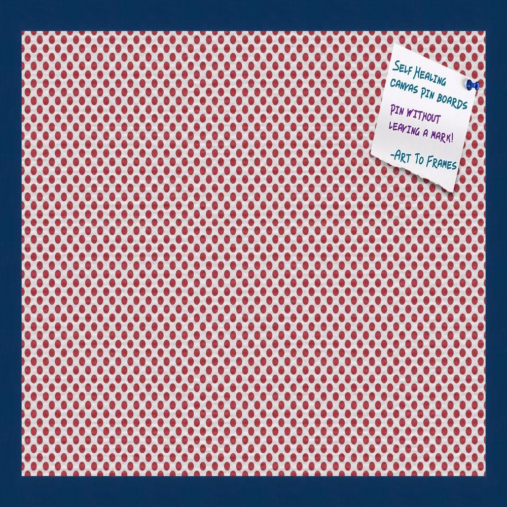 PinPix Decorative pin Cork Bulletin Board Made from Canvas, Seemless Pattern Printed at 24x16 Inches and Framed in Blue Stain on Beech (PinPix-509)