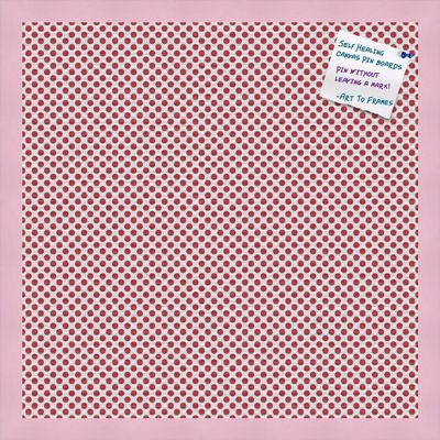 PinPix Decorative pin Cork Bulletin Board Made from Canvas, Seemless Pattern Printed at 20x20 Inches and Framed in Baby Pink Stain on Beech (PinPix-509)