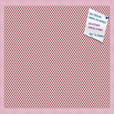 PinPix Decorative pin Cork Bulletin Board Made from Canvas, Seemless Pattern Printed at 30x20 Inches and Framed in Baby Pink Stain on Beech (PinPix-509)