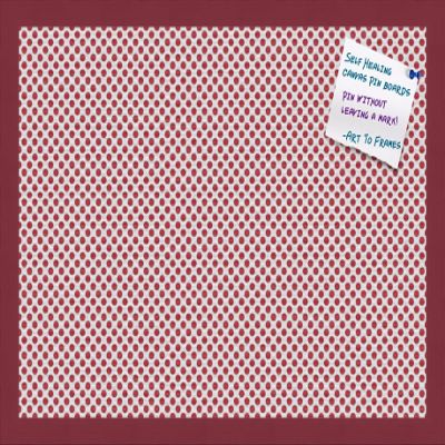 PinPix Decorative pin Cork Bulletin Board Made from self-Healing Canvas, Seemless Pattern Printed at 24x16 Inches and Framed in Red Stain on Beech(WOM56673)