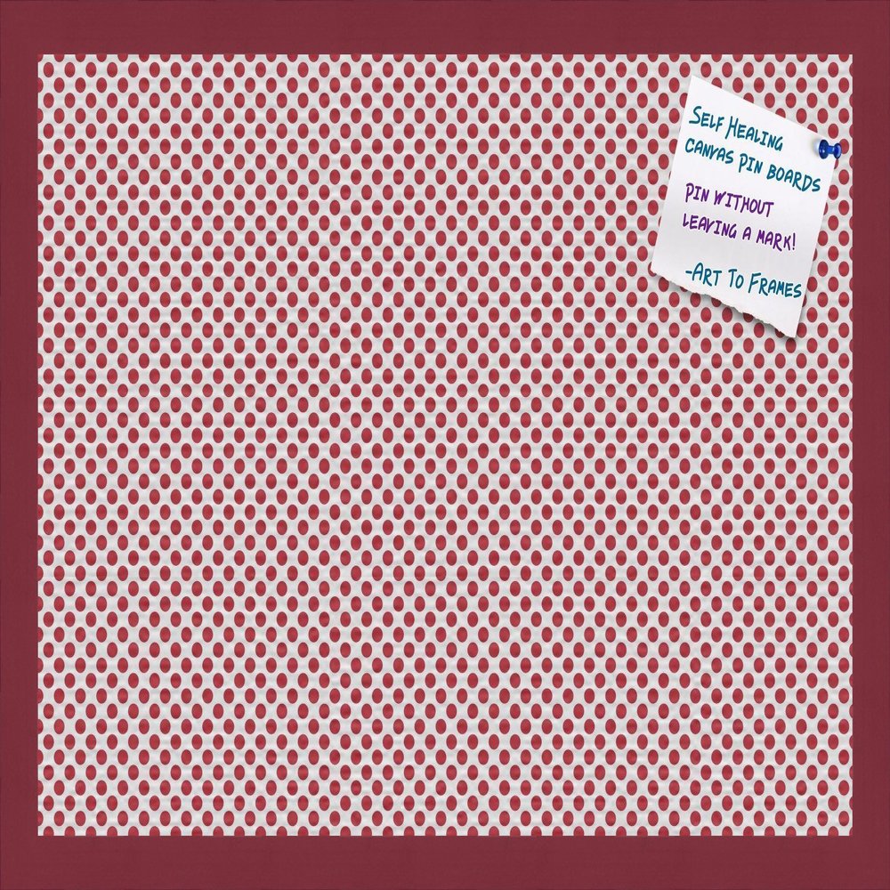 PinPix Decorative pin Cork Bulletin Board Made from self-Healing Canvas, Seemless Pattern Printed at 24x16 Inches and Framed in Red Stain on Beech(WOM56673)