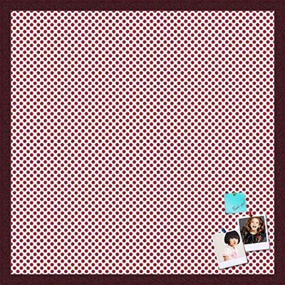 PinPix Decorative pin Cork Bulletin Board Made from self-Healing Canvas, Seemless Pattern Printed at 24x24 Inches and Framed in Classic Mahogany Frame(WOM59504)