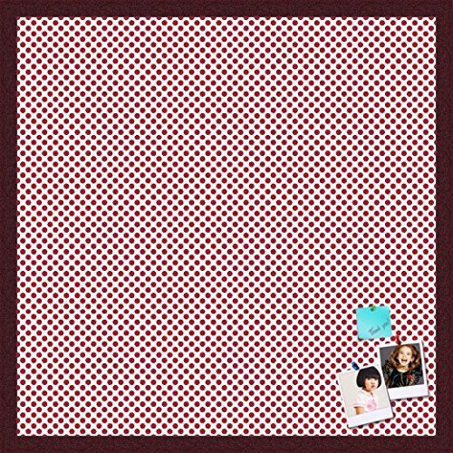 PinPix Decorative pin Cork Bulletin Board Made from self-Healing Canvas, Seemless Pattern Printed at 24x24 Inches and Framed in Classic Mahogany Frame(WOM59504)