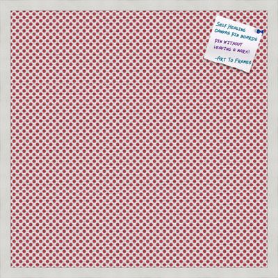 PinPix Decorative pin Cork Bulletin Board Made from self-Healing Canvas, Seemless Pattern Printed at 24x24 Inches and Framed in Satin White Frame(WOM59504)