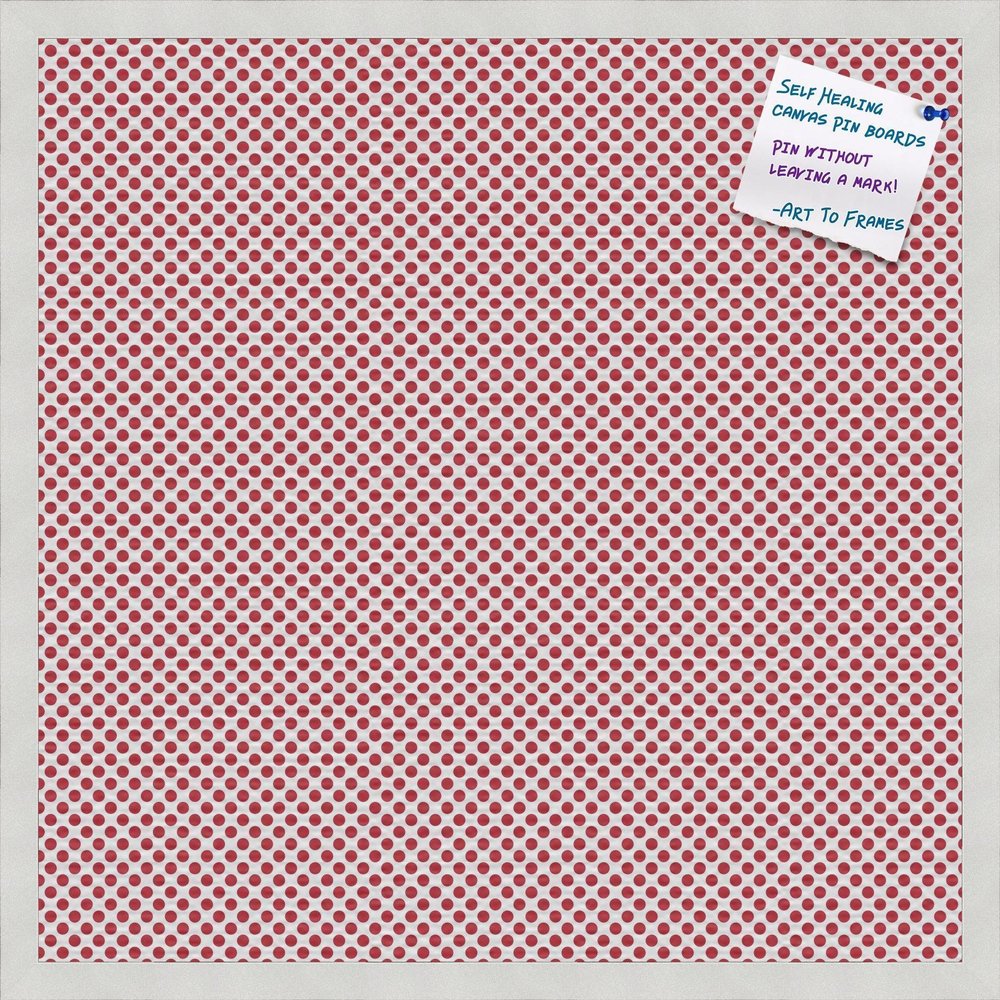 PinPix Decorative pin Cork Bulletin Board Made from self-Healing Canvas, Seemless Pattern Printed at 24x24 Inches and Framed in Satin White Frame(WOM59504)