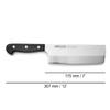 Arcos Usuba Knife 7 Inch Nitrum Stainless Steel and 175 mm Blade. Very useful utensil for professional peeling and chopping of vegetables. Polyoxymethylene (POM) handle. Series Universal. Color Black view 2