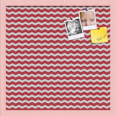 PinPix Decorative pin Cork Bulletin Board Made from Canvas, Seemless Pattern Printed at 20x20 Inches and Framed in Baby Pink Stain on Beech (PinPix-511)