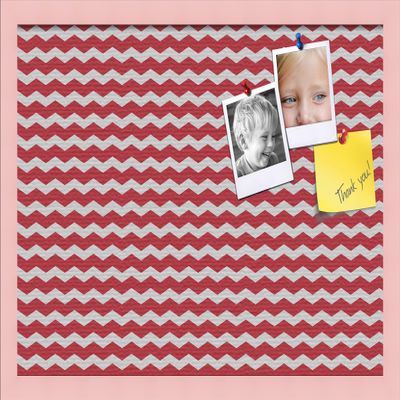 PinPix Decorative pin Cork Bulletin Board Made from Canvas, Seemless Pattern Printed at 24x16 Inches and Framed in Baby Pink Stain on Beech (PinPix-511)