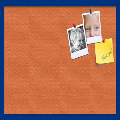 PinPix Decorative pin Cork Bulletin Board Made from Canvas, Seemless Pattern Printed at 30x20 Inches and Framed in Blue Stain on Beech (PinPix-517)