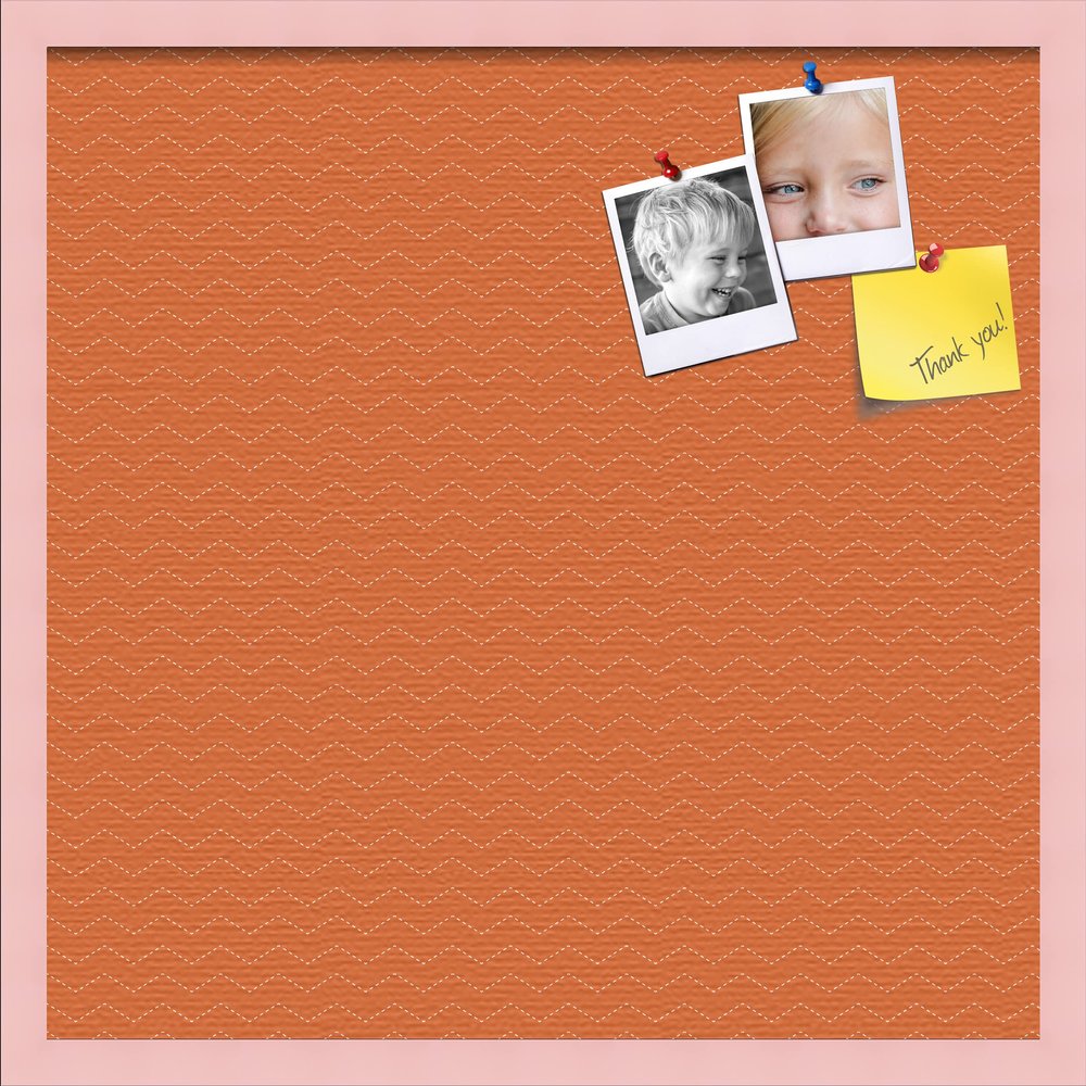PinPix Decorative pin Cork Bulletin Board Made from Canvas, Seemless Pattern Printed at 24x24 Inches and Framed in Baby Pink Stain on Beech (PinPix-517)