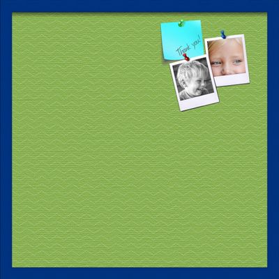 PinPix Decorative pin Cork Bulletin Board Made from Canvas, Seemless Pattern Printed at 24x24 Inches and Framed in Blue Stain on Beech (PinPix-518)