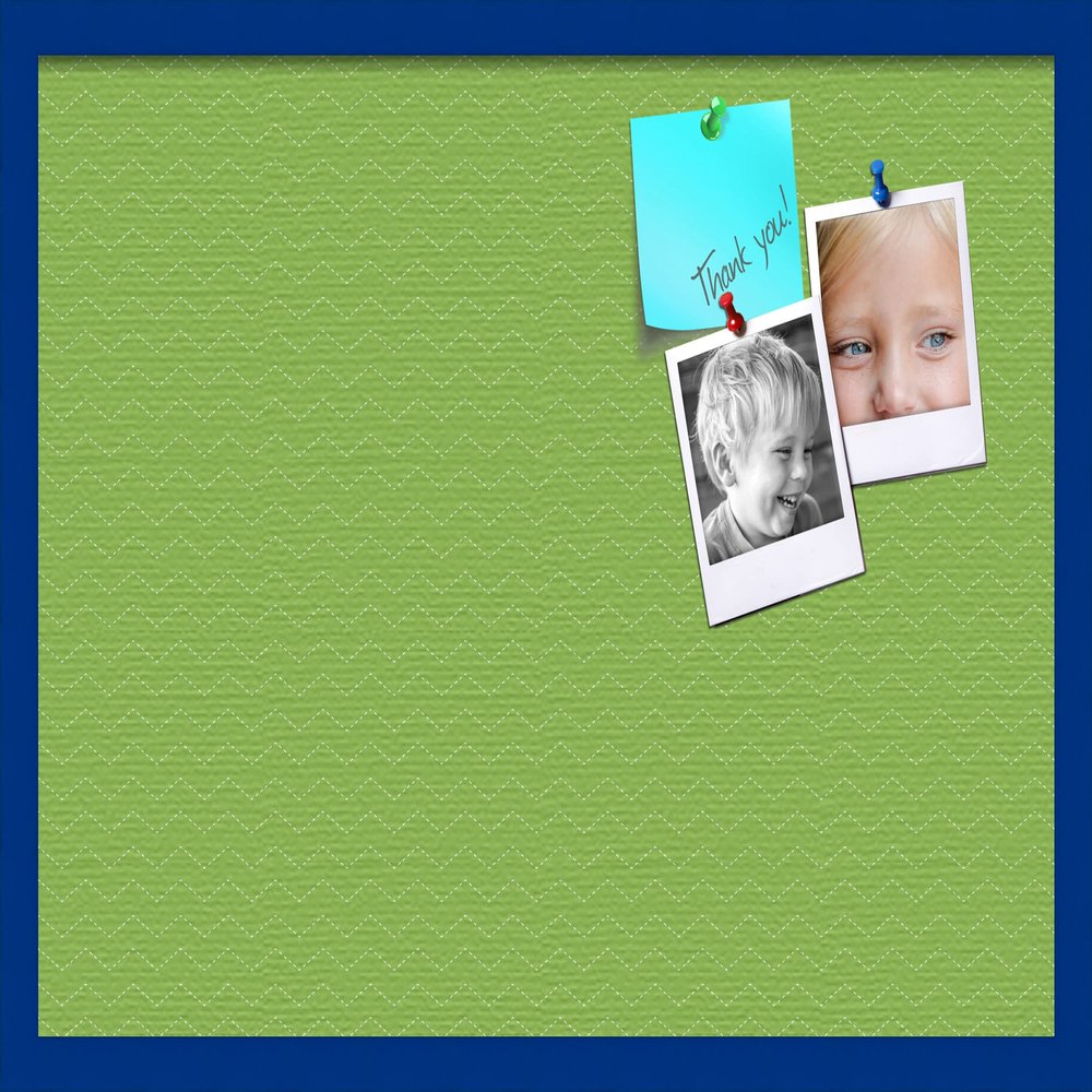 PinPix Decorative pin Cork Bulletin Board Made from Canvas, Seemless Pattern Printed at 30x20 Inches and Framed in Blue Stain on Beech (PinPix-518)