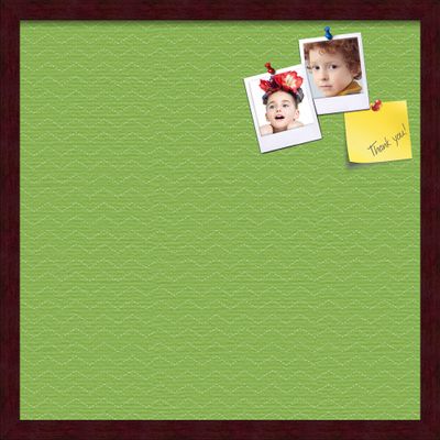 PinPix Decorative pin Cork Bulletin Board Made from self-Healing Canvas, Seemless Pattern Printed at 20x20 Inches and Framed in Classic Mahogany Frame(WOM59504)