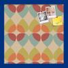 ArtToFrames 16x16 Inch Custom Cork Bulletin Board. This Abstract Pattern in Color Pin Board Has a Fabric Style Canvas Finish, Framed in Blue Stain on Beech (PinPix-564-16x16_0066-81792-YBLU) view 1