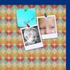 ArtToFrames 30x20 Inch Custom Cork Bulletin Board. This Abstract Pattern in Color Pin Board Has a Fabric Style Canvas Finish, Framed in Blue Stain on Beech (PinPix-564-30x20_0066-81792-YBLU) view 2