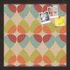 ArtToFrames 16x16 Inch Custom Cork Bulletin Board. This Abstract Pattern in Color Pin Board Has a Fabric Style Canvas Finish, Framed in Coffee (PinPix-564-16x16_FRBW26061) view 1