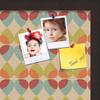ArtToFrames 16x16 Inch Custom Cork Bulletin Board. This Abstract Pattern in Color Pin Board Has a Fabric Style Canvas Finish, Framed in Coffee (PinPix-564-16x16_FRBW26061) view 2