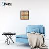 ArtToFrames 16x16 Inch Custom Cork Bulletin Board. This Abstract Pattern in Color Pin Board Has a Fabric Style Canvas Finish, Framed in Coffee (PinPix-564-16x16_FRBW26061) view 4