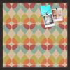 ArtToFrames 24x24 Inch Custom Cork Bulletin Board. This Abstract Pattern in Color Pin Board Has a Fabric Style Canvas Finish, Framed in Coffee (PinPix-564-24x24_FRBW26061) view 1