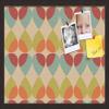 ArtToFrames 24x16 Inch Custom Cork Bulletin Board. This Abstract Pattern in Color Pin Board Has a Fabric Style Canvas Finish, Framed in Coffee (PinPix-564-24x16_FRBW26061) view 1
