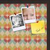 ArtToFrames 24x16 Inch Custom Cork Bulletin Board. This Abstract Pattern in Color Pin Board Has a Fabric Style Canvas Finish, Framed in Coffee (PinPix-564-24x16_FRBW26061) view 2