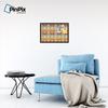 ArtToFrames 24x16 Inch Custom Cork Bulletin Board. This Abstract Pattern in Color Pin Board Has a Fabric Style Canvas Finish, Framed in Coffee (PinPix-564-24x16_FRBW26061) view 3