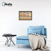ArtToFrames 24x16 Inch Custom Cork Bulletin Board. This Abstract Pattern in Color Pin Board Has a Fabric Style Canvas Finish, Framed in Coffee (PinPix-564-24x16_FRBW26061) view 4
