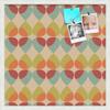 PinPix 24x24 Inch Cork Bulletin Board. This Decorative Framed Pin Board Comes with Kaliedescope Design and a Satin White Frame Frame. Ideal for Home Office Decor or Message Board (PinPix-564) view 1