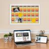 PinPix 24x24 Inch Cork Bulletin Board. This Decorative Framed Pin Board Comes with Kaliedescope Design and a Satin White Frame Frame. Ideal for Home Office Decor or Message Board (PinPix-564) view 3